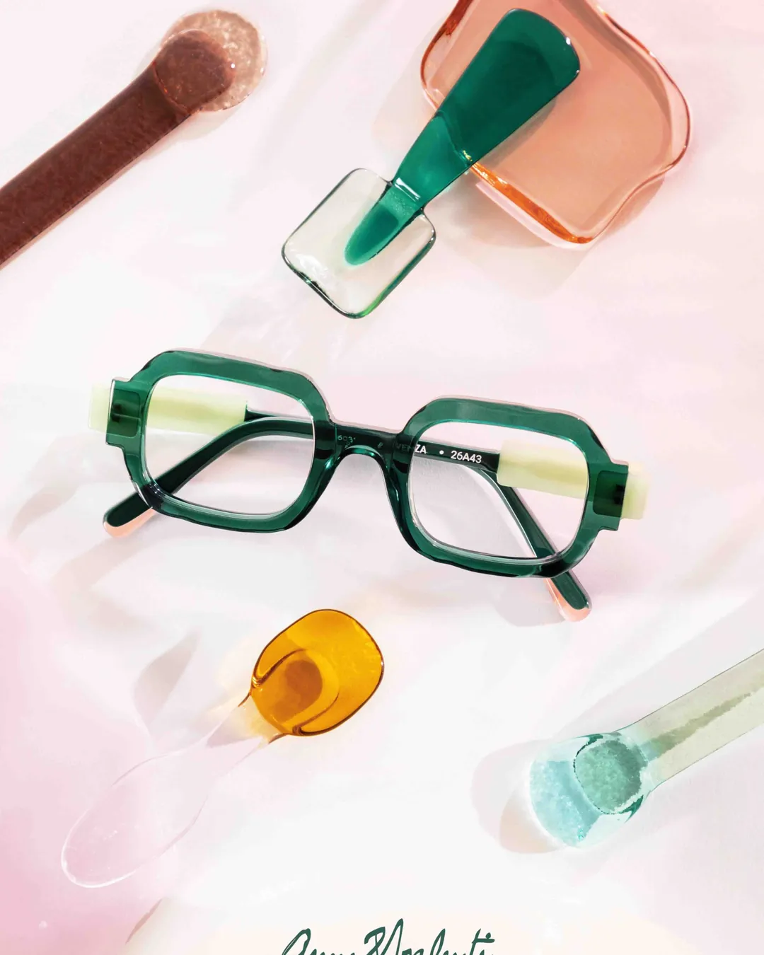 Anne & Valentin, vert et menthe, éclats de verre