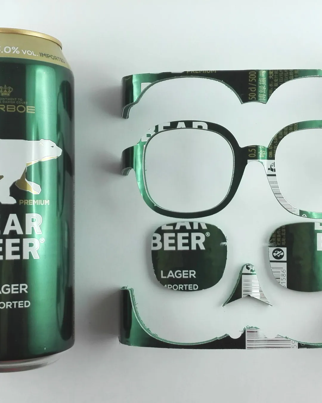 W-eye, la canette, découpée